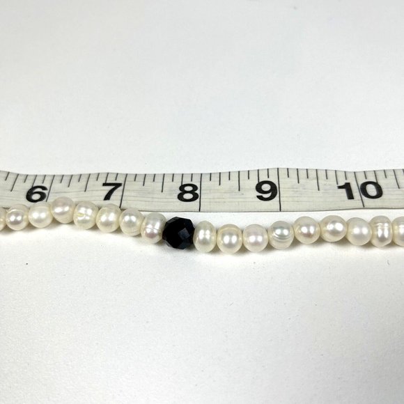 Suzanne Kalan  Sterling Silver .925 U.S.A Pearl Jet Bead Necklace 15" in Length - Picture 9 of 9